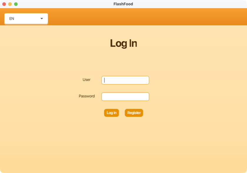 FlashFood running